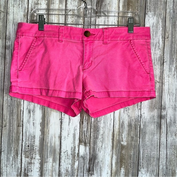 American Eagle Outfitters Pants - American Eagle Pink Low Rise Y2K Shortie Shorts